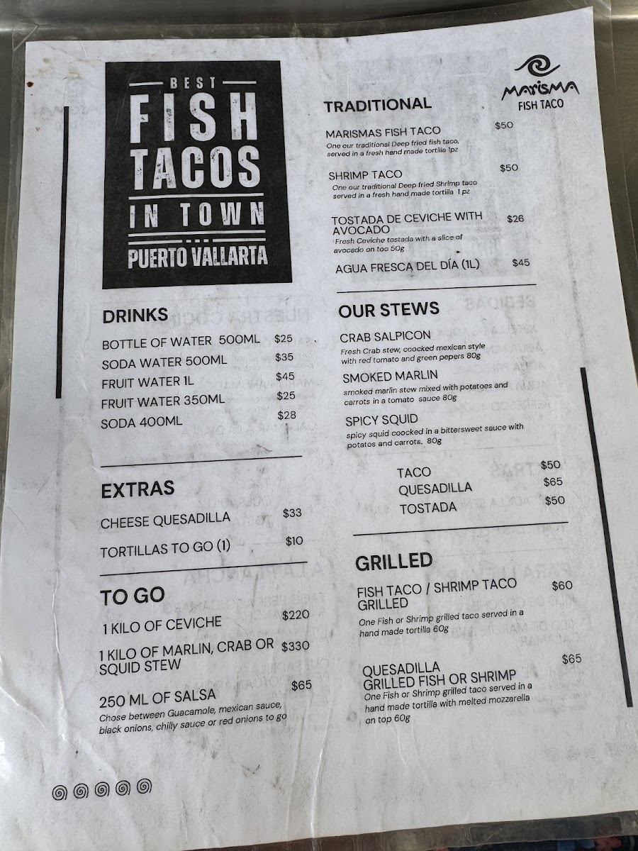 MARISMA FISH TACO zona romantica Menu - Image 1